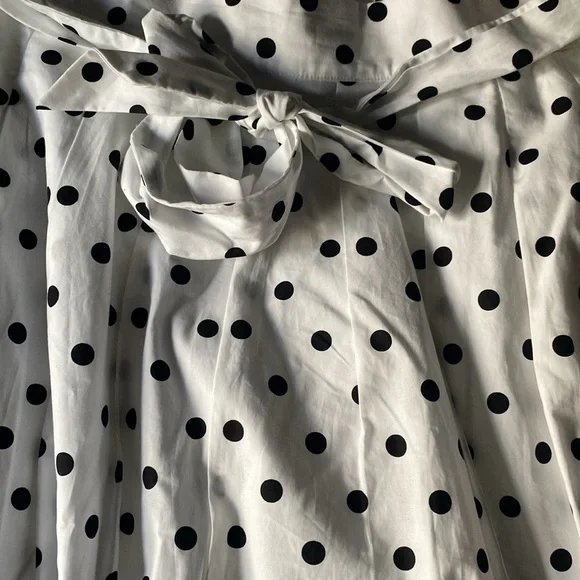 Black Polka dot white midi skirt - Picture 2 of 4